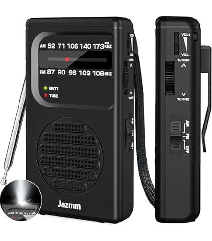 Amazon.co.jp: ポータブルラジオAM FM、ラウドスピーカー付き